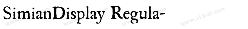 SimianDisplay Regula字体转换